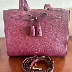 Kate Spade Hayes Small Satchel in Burgundy